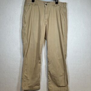 Carhartt Mens Khaki Cargo Pants Relaxed‎ Fit Workwear Loose Size 38x30